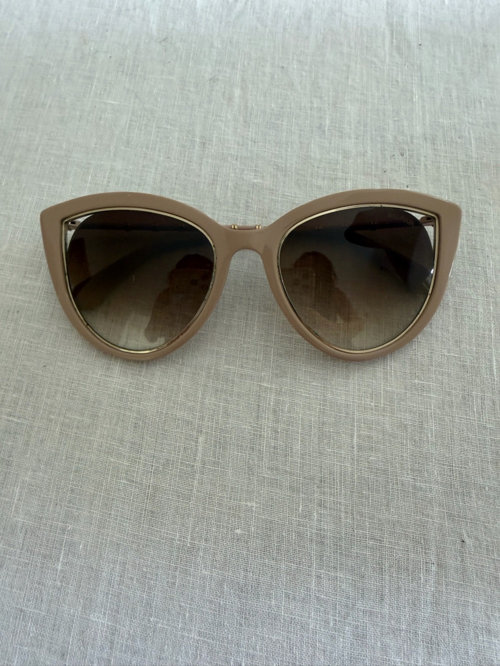 Balmain BL2517 03 Nude Gold Cat-Eye Sunglasses Made in France